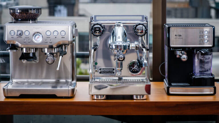 image showing the top espresso machines we tested in our test kitchen