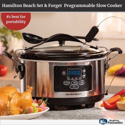 Hamilton Beach Set & Forget 6 Quart Programmable Slow Cooker